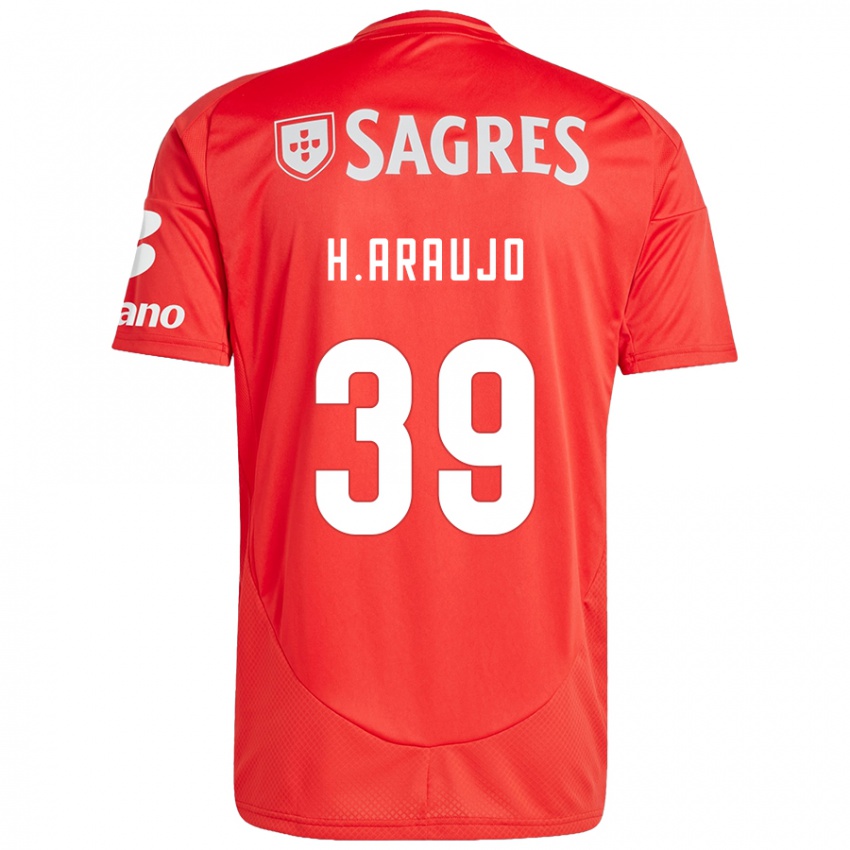 Damen Henrique Araujo #39 Rot Weiß Heimtrikot Trikot 2024/25 T-Shirt