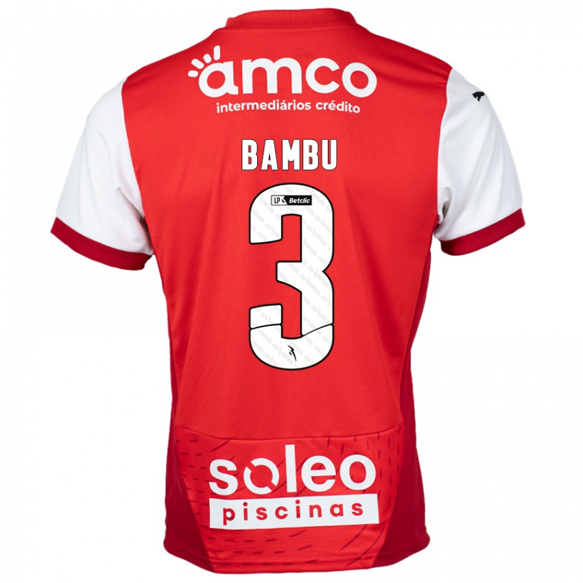 Damen Robson Bambu #3 Rot Weiß Heimtrikot Trikot 2024/25 T-Shirt