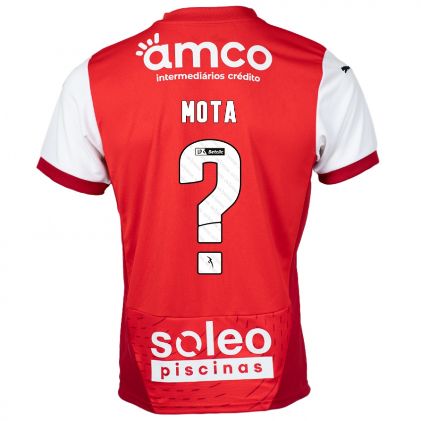 Damen Edgar Mota #0 Rot Weiß Heimtrikot Trikot 2024/25 T-Shirt