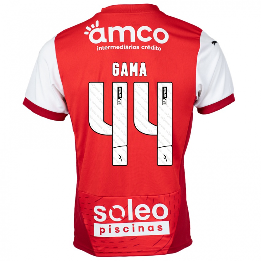 Damen Dinis Gama #44 Rot Weiß Heimtrikot Trikot 2024/25 T-Shirt