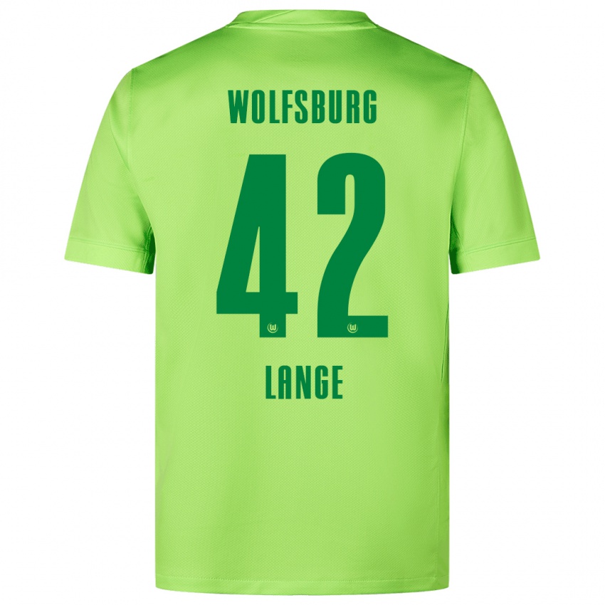 Damen Felix Lange #42 Fluoreszierendes Grün Heimtrikot Trikot 2024/25 T-Shirt