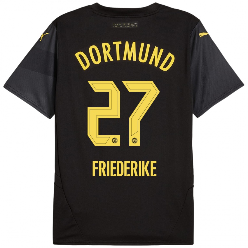 Damen Burczik Friederike #27 Schwarz Gelb Auswärtstrikot Trikot 2024/25 T-Shirt