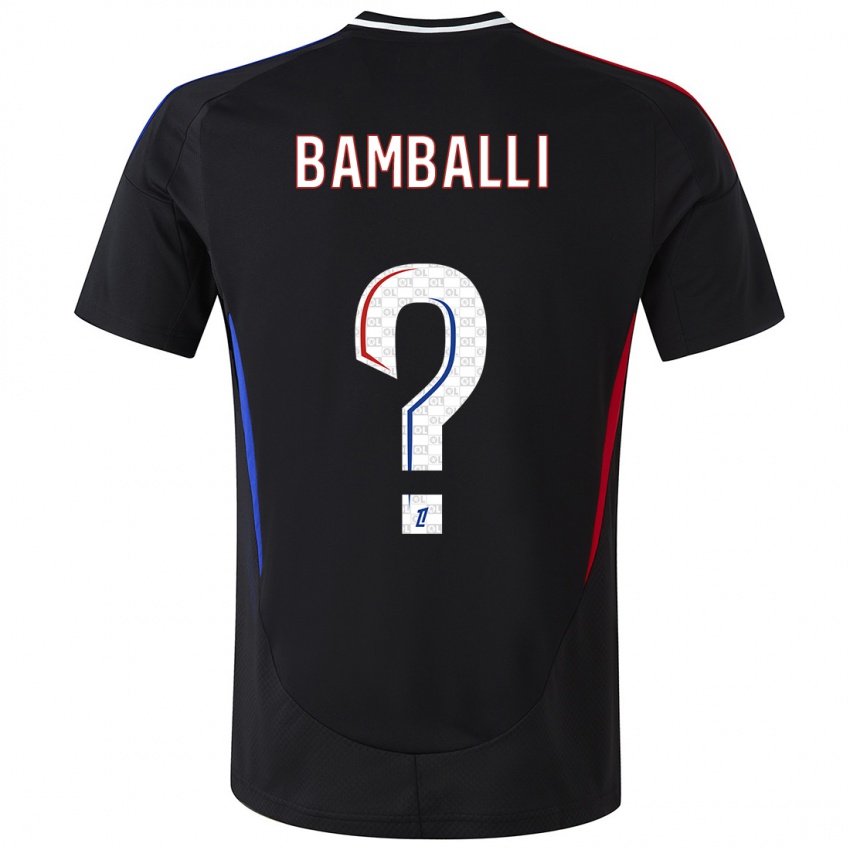 Damen Léo Bamballi #0 Schwarz Auswärtstrikot Trikot 2024/25 T-Shirt