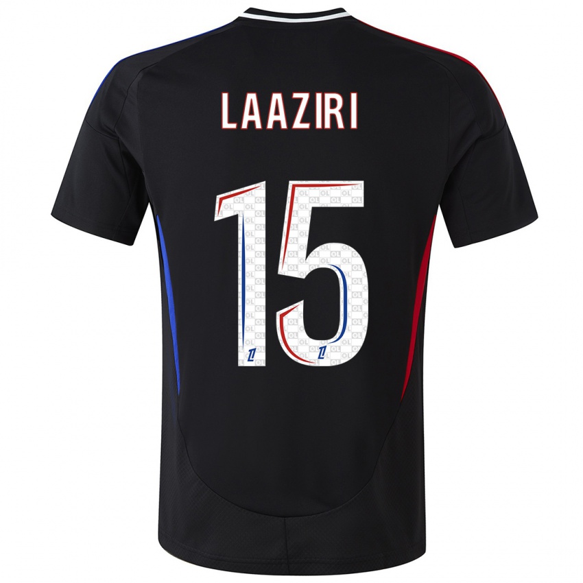 Damen Achraf Laaziri #15 Schwarz Auswärtstrikot Trikot 2024/25 T-Shirt