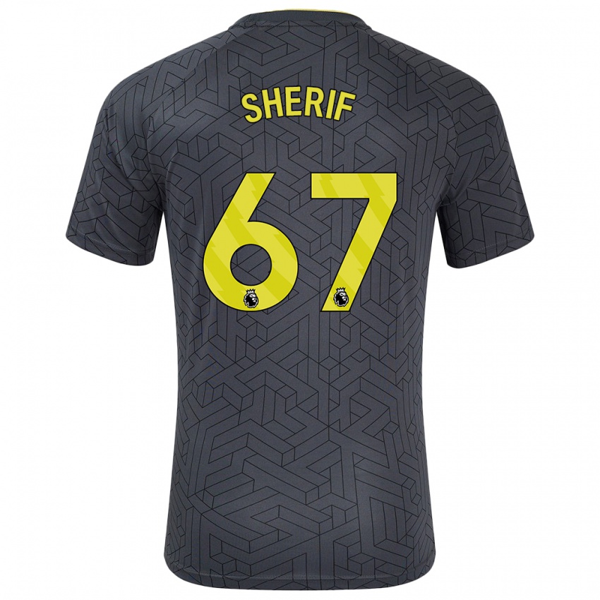 Damen Martin Sherif #67 Schwarz Gelb Auswärtstrikot Trikot 2024/25 T-Shirt