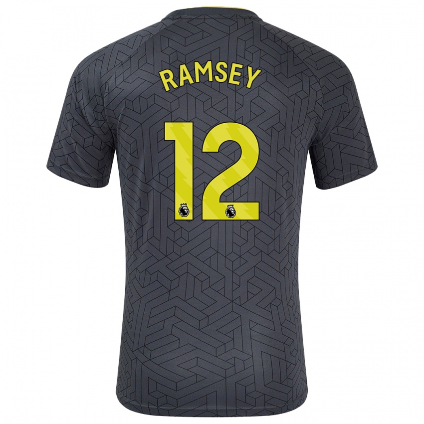 Damen Emily Ramsey #12 Schwarz Gelb Auswärtstrikot Trikot 2024/25 T-Shirt