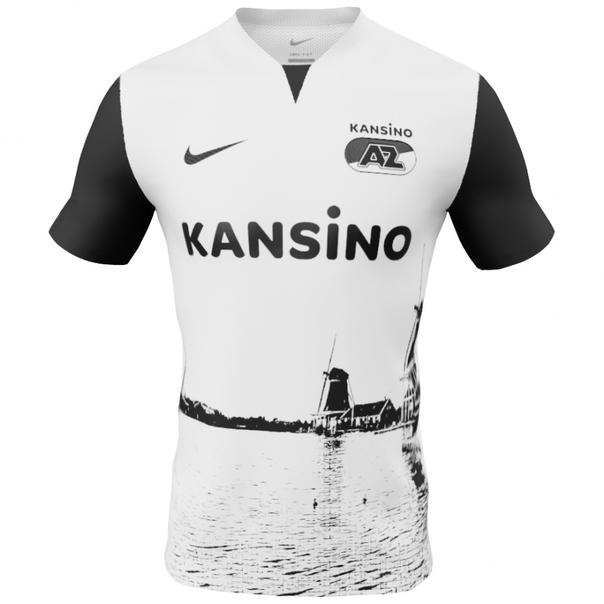 Damen Job Kalisvaart #0 Weiß Schwarz Auswärtstrikot Trikot 2024/25 T-Shirt