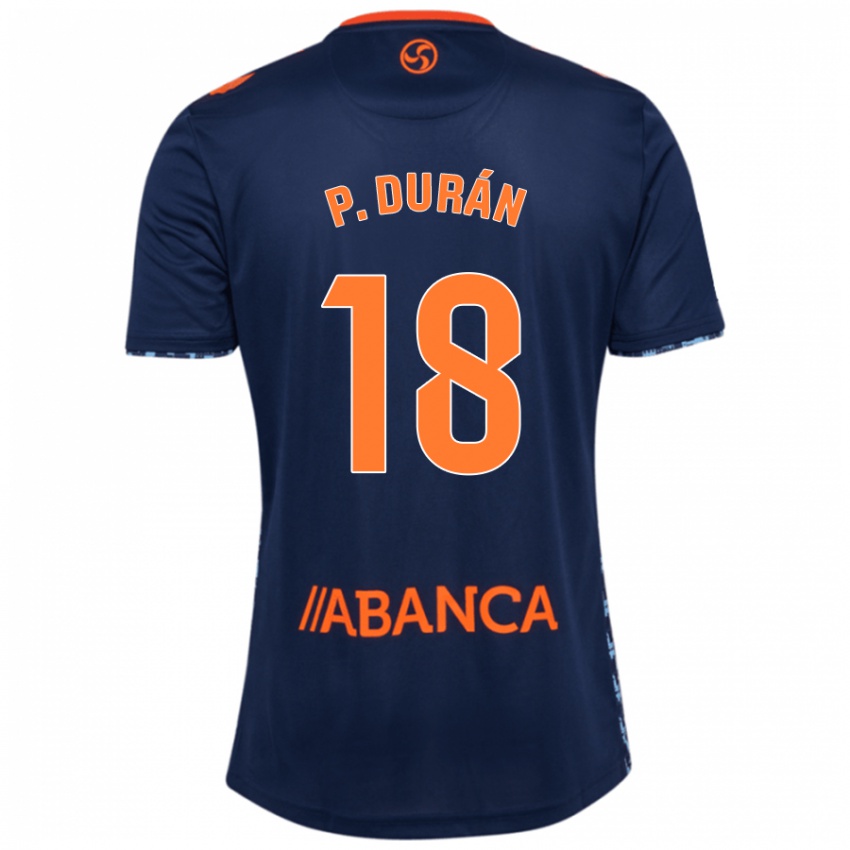 Damen Pablo Durán #18 Marineblau Auswärtstrikot Trikot 2024/25 T-Shirt