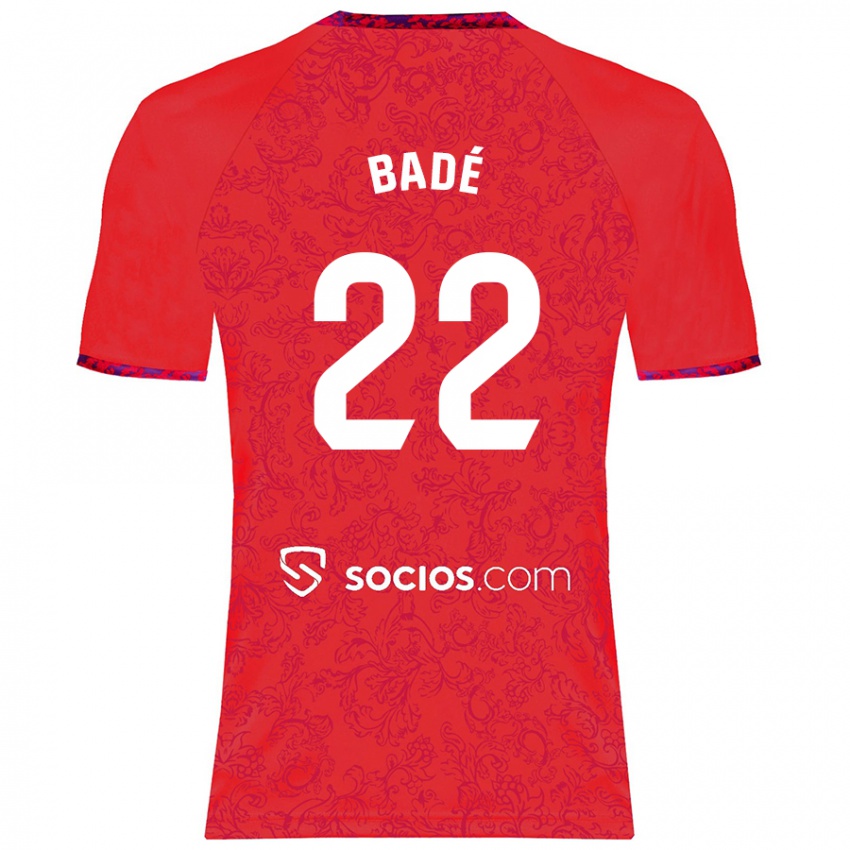 Damen Loic Bade #22 Rot Auswärtstrikot Trikot 2024/25 T-Shirt