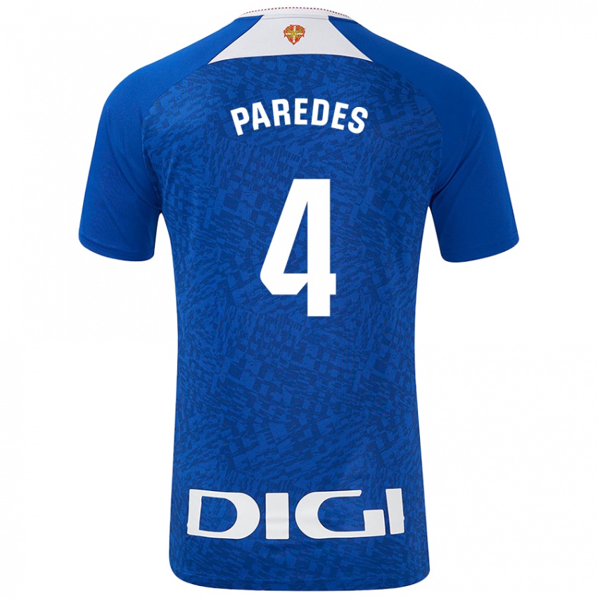 Damen Aitor Paredes #4 Königsblau Auswärtstrikot Trikot 2024/25 T-Shirt