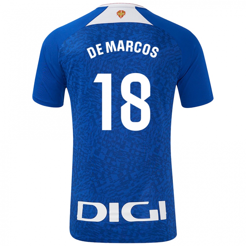 Damen Oscar De Marcos #18 Königsblau Auswärtstrikot Trikot 2024/25 T-Shirt