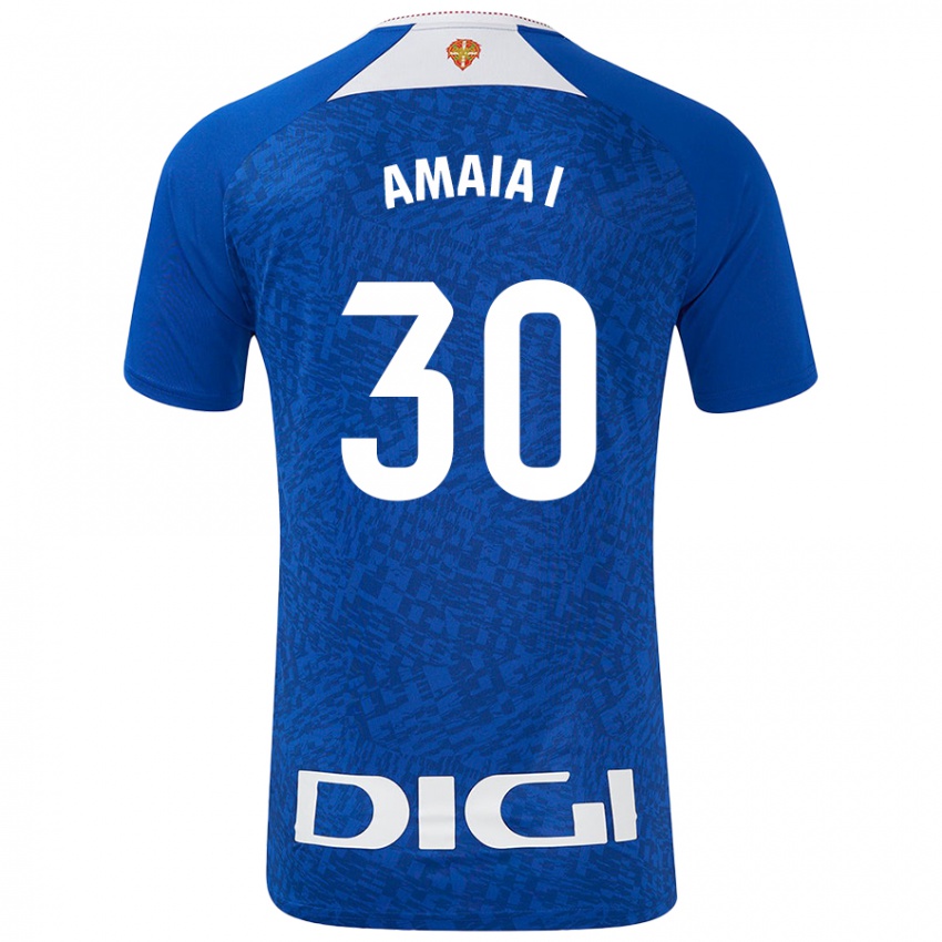 Damen Amaia Iribarren Arteta #30 Königsblau Auswärtstrikot Trikot 2024/25 T-Shirt