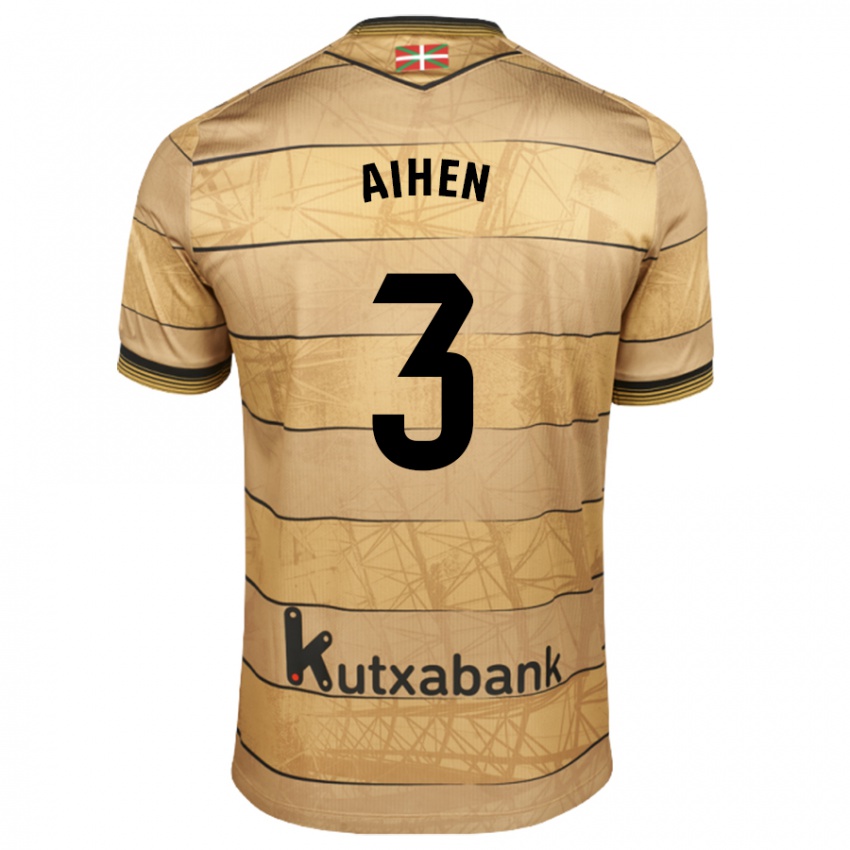 Damen Aihen Munoz #3 Braun Auswärtstrikot Trikot 2024/25 T-Shirt