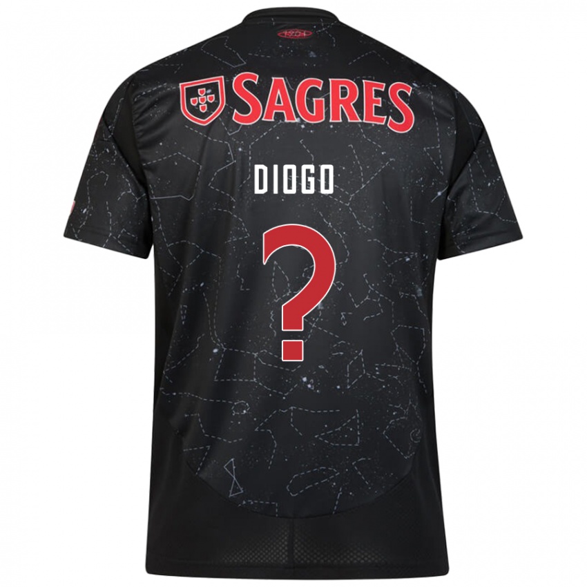 Damen Diogo Ferreira #0 Schwarz Rot Auswärtstrikot Trikot 2024/25 T-Shirt