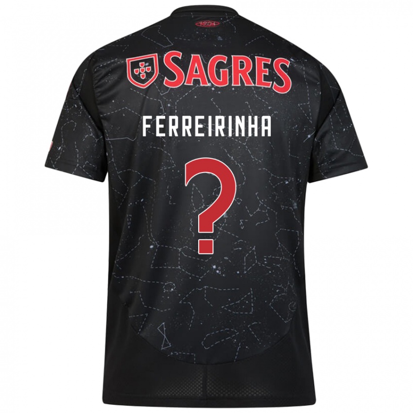 Damen Afonso Ferreirinha #0 Schwarz Rot Auswärtstrikot Trikot 2024/25 T-Shirt