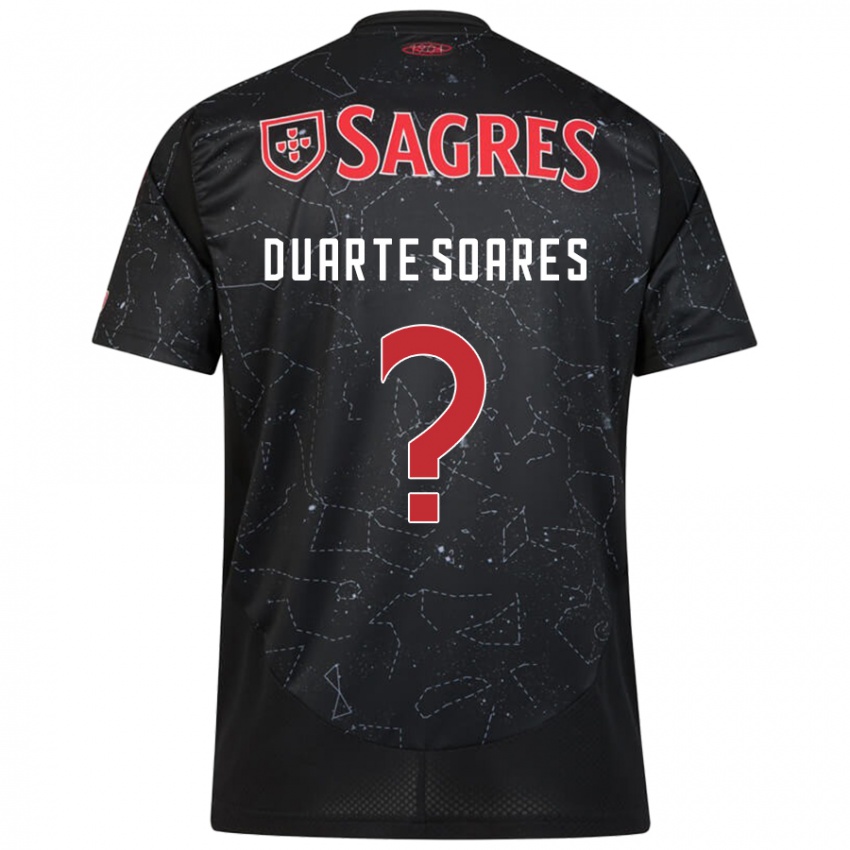 Damen Duarte Soares #0 Schwarz Rot Auswärtstrikot Trikot 2024/25 T-Shirt