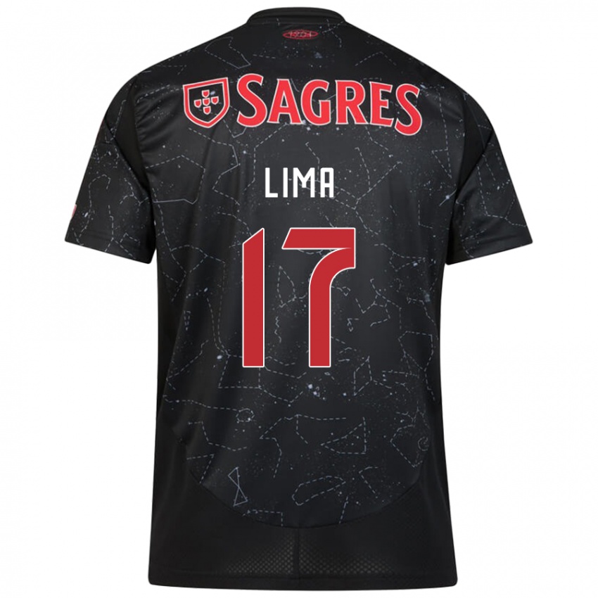 Damen Ivan Lima #17 Schwarz Rot Auswärtstrikot Trikot 2024/25 T-Shirt