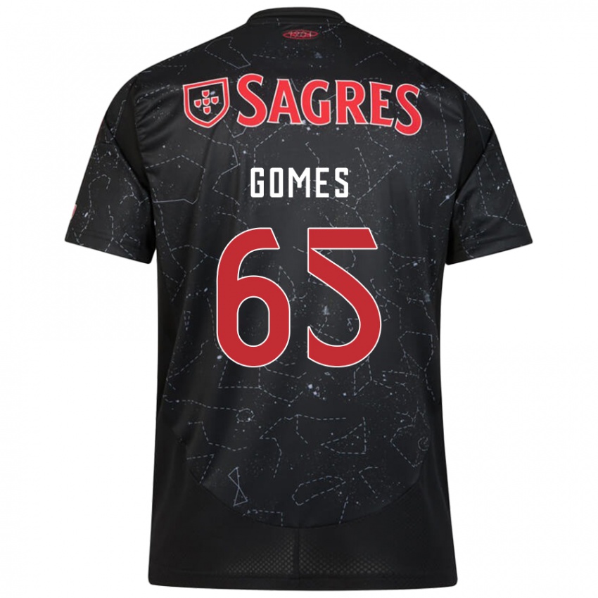 Damen André Gomes #65 Schwarz Rot Auswärtstrikot Trikot 2024/25 T-Shirt