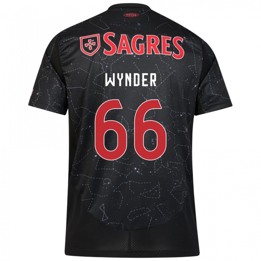 Damen Joshua Wynder #66 Schwarz Rot Auswärtstrikot Trikot 2024/25 T-Shirt