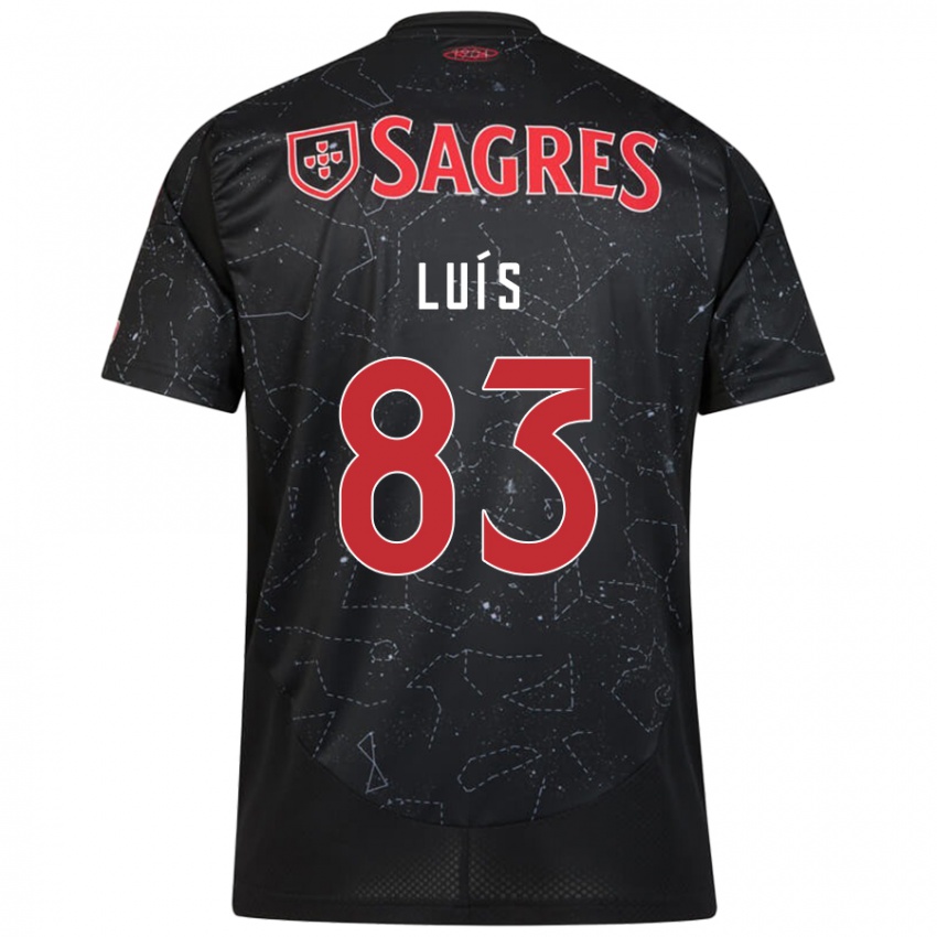 Damen Rafael Luís #83 Schwarz Rot Auswärtstrikot Trikot 2024/25 T-Shirt