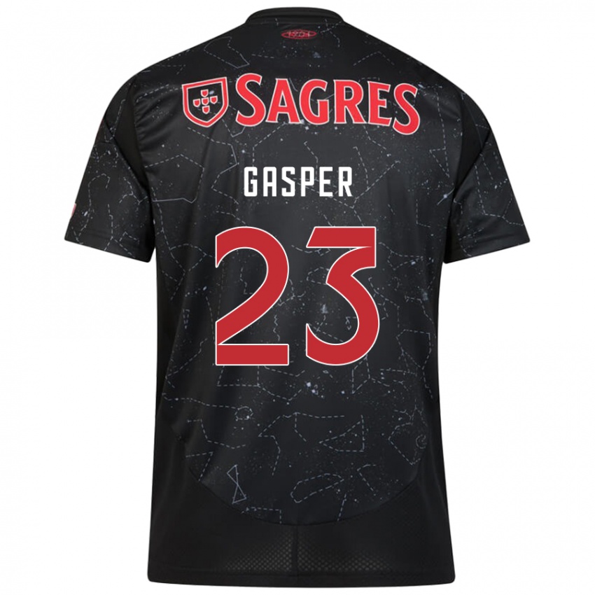 Damen Anna Gasper #23 Schwarz Rot Auswärtstrikot Trikot 2024/25 T-Shirt