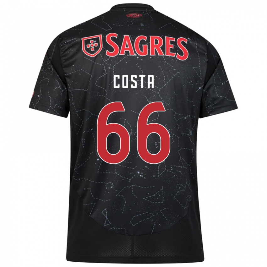 Damen Rute Costa #66 Schwarz Rot Auswärtstrikot Trikot 2024/25 T-Shirt