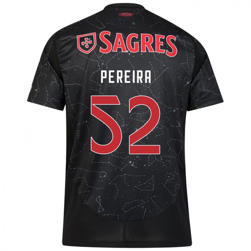 Damen Henrique Pereira #52 Schwarz Rot Auswärtstrikot Trikot 2024/25 T-Shirt