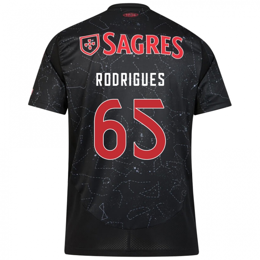 Damen Rafael Rodrigues #65 Schwarz Rot Auswärtstrikot Trikot 2024/25 T-Shirt