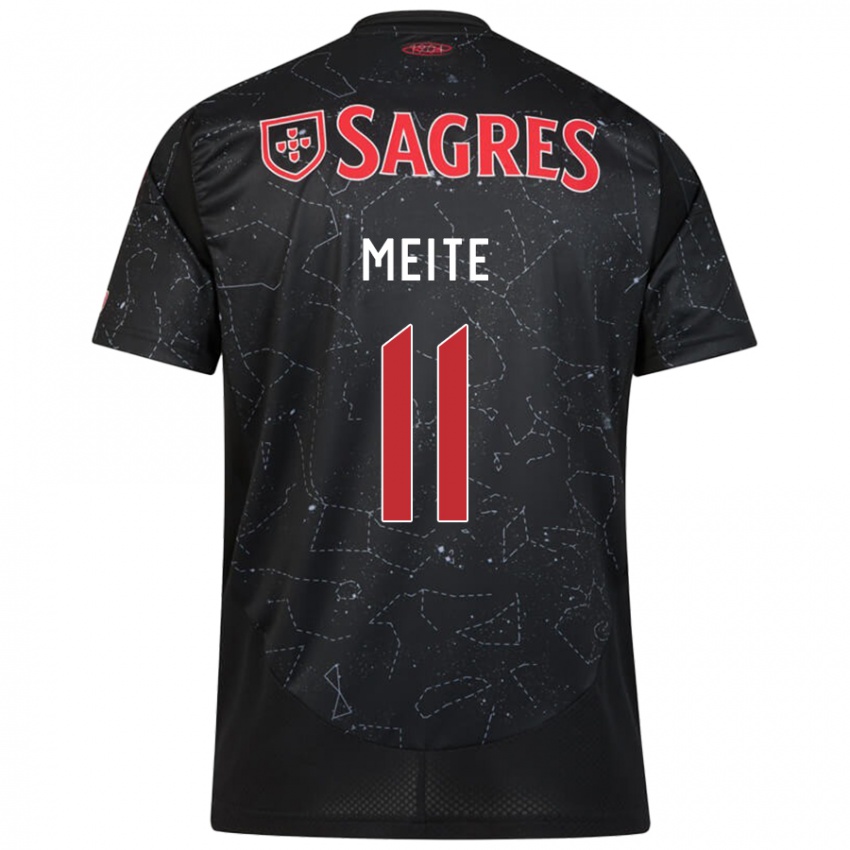 Damen Soualiho Meite #11 Schwarz Rot Auswärtstrikot Trikot 2024/25 T-Shirt