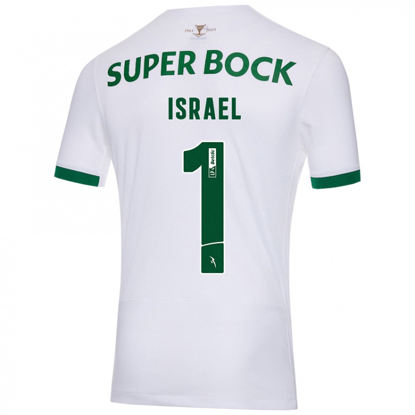 Damen Franco Israel #1 Weiß Grün Auswärtstrikot Trikot 2024/25 T-Shirt