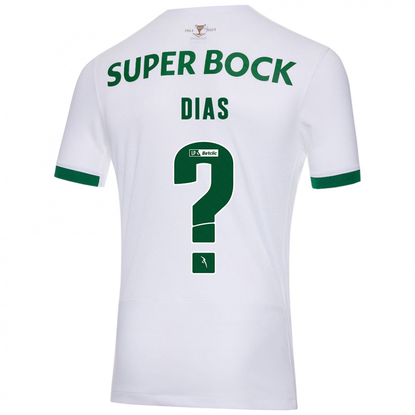 Damen Lucas Dias #0 Weiß Grün Auswärtstrikot Trikot 2024/25 T-Shirt