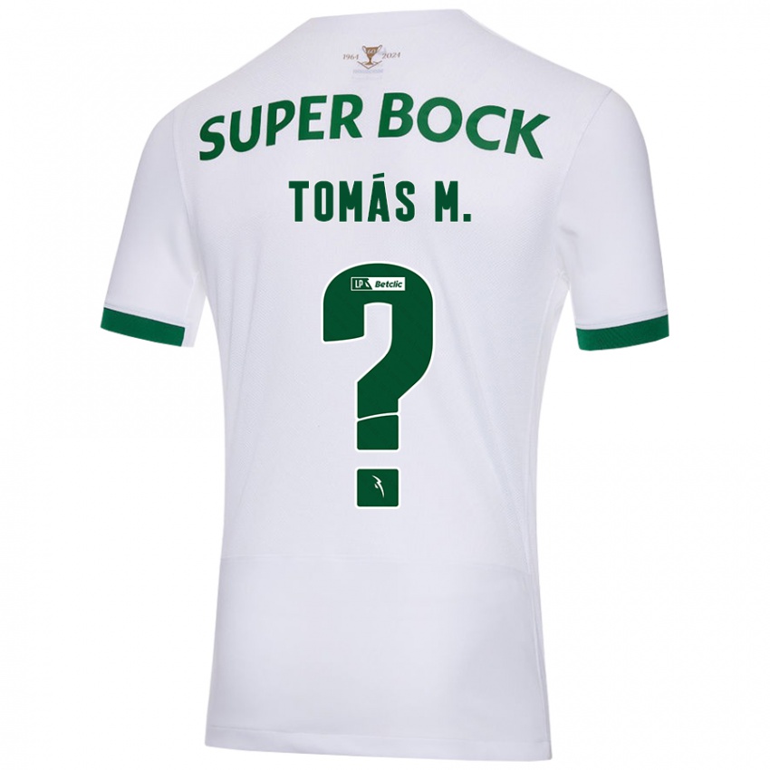 Damen Tomás Mendes #0 Weiß Grün Auswärtstrikot Trikot 2024/25 T-Shirt