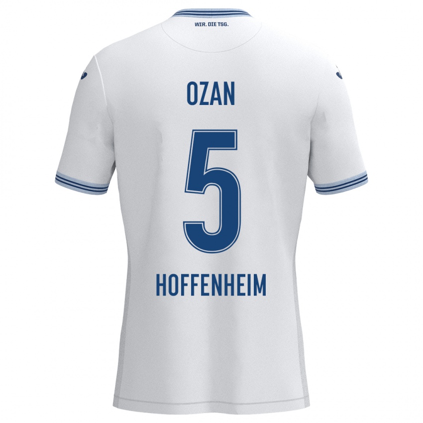 Damen Ozan Kabak #5 Weiß Blau Auswärtstrikot Trikot 2024/25 T-Shirt