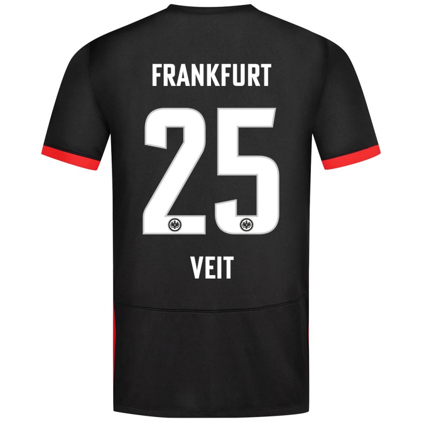 Damen Jella Veit #25 Schwarz Auswärtstrikot Trikot 2024/25 T-Shirt