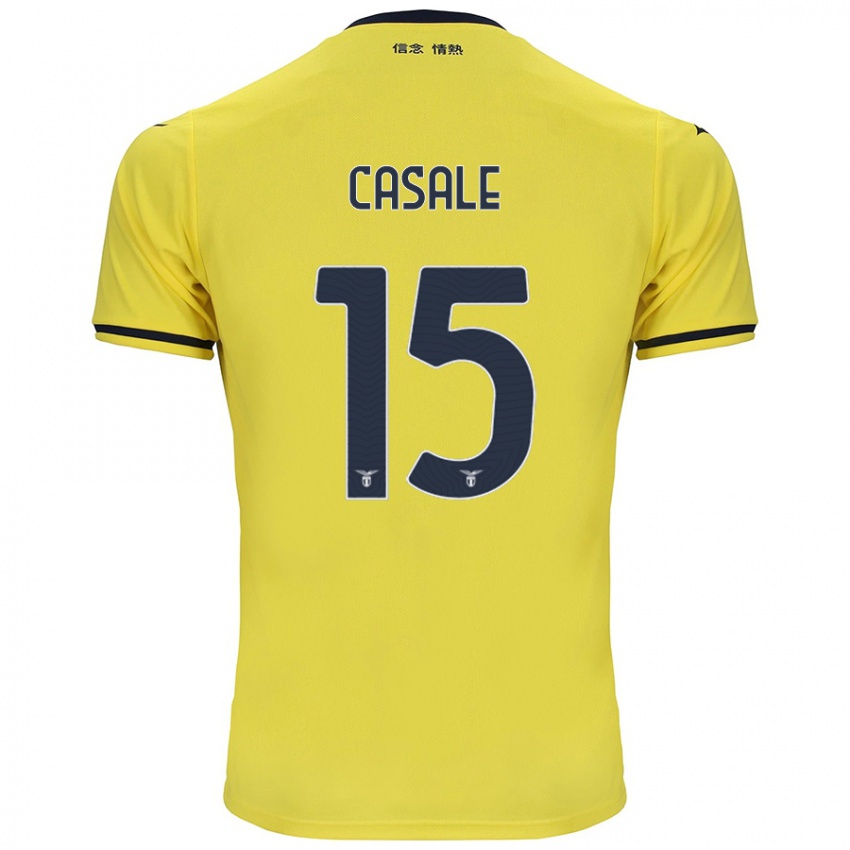 Damen Nicolò Casale #15 Gelb Auswärtstrikot Trikot 2024/25 T-Shirt