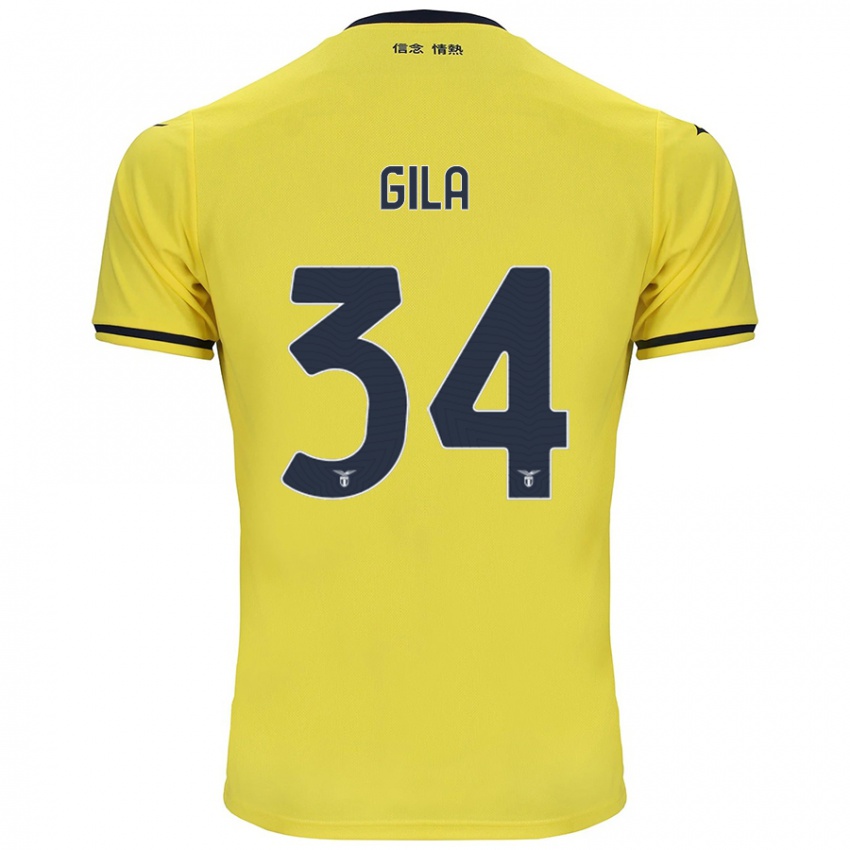 Damen Mario Gila #34 Gelb Auswärtstrikot Trikot 2024/25 T-Shirt