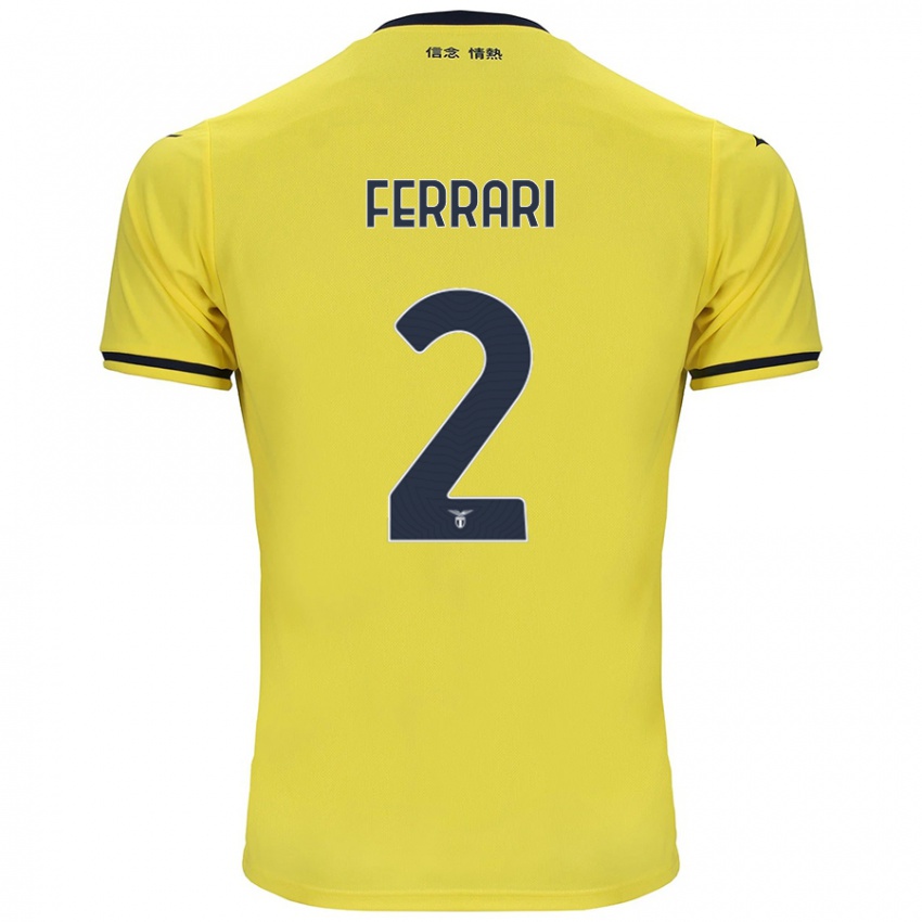 Damen Lorenzo Ferrari #2 Gelb Auswärtstrikot Trikot 2024/25 T-Shirt