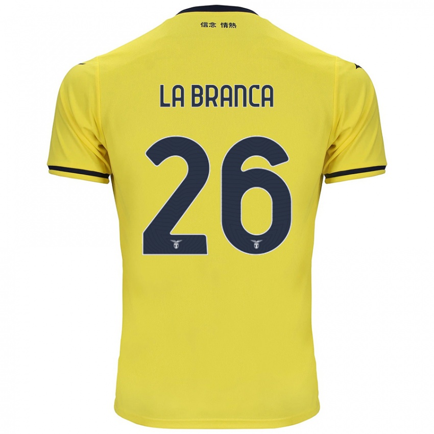 Damen Ruggero La Branca #26 Gelb Auswärtstrikot Trikot 2024/25 T-Shirt