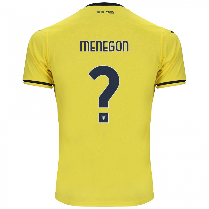 Damen Riccardo Menegon #0 Gelb Auswärtstrikot Trikot 2024/25 T-Shirt