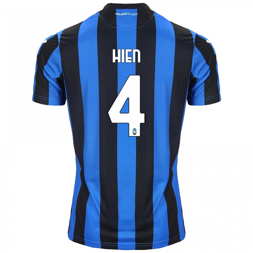 Kinder Isak Hien #4 Blau Schwarz Heimtrikot Trikot 2024/25 T-Shirt