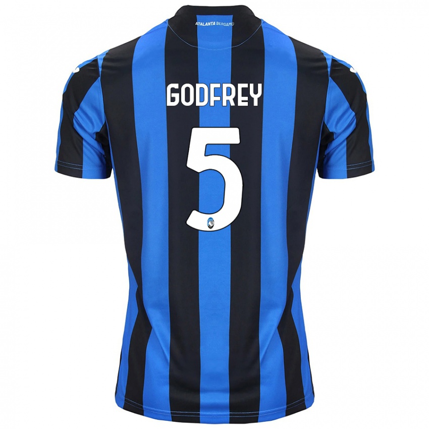 Kinder Ben Godfrey #5 Blau Schwarz Heimtrikot Trikot 2024/25 T-Shirt