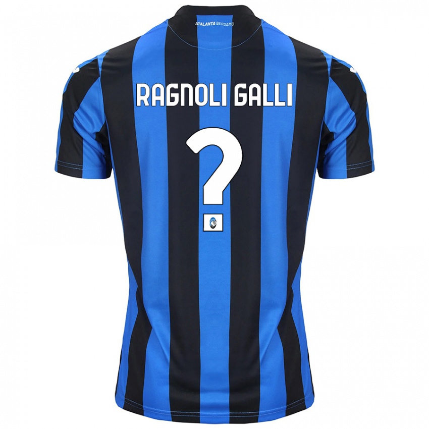 Kinder Federico Ragnoli Galli #0 Blau Schwarz Heimtrikot Trikot 2024/25 T-Shirt