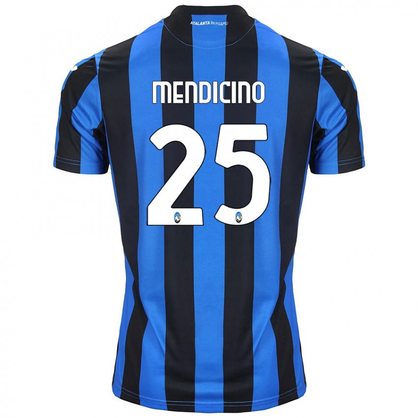 Kinder Leonardo Mendicino #25 Blau Schwarz Heimtrikot Trikot 2024/25 T-Shirt