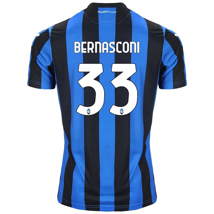 Kinder Lorenzo Bernasconi #33 Blau Schwarz Heimtrikot Trikot 2024/25 T-Shirt