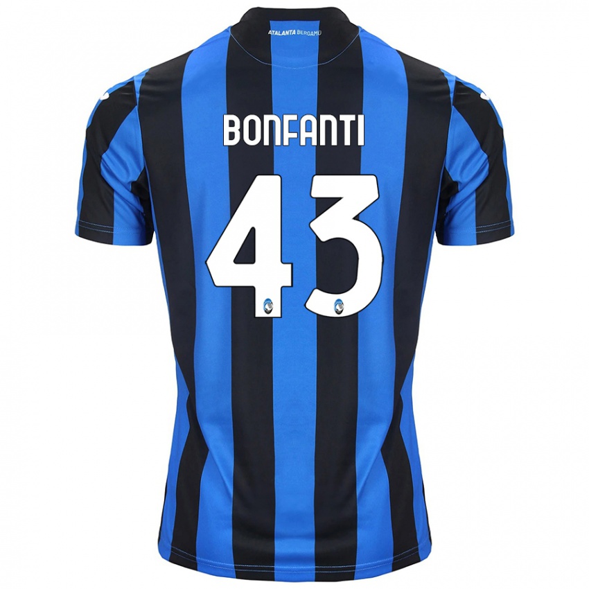 Kinder Giovanni Bonfanti #43 Blau Schwarz Heimtrikot Trikot 2024/25 T-Shirt