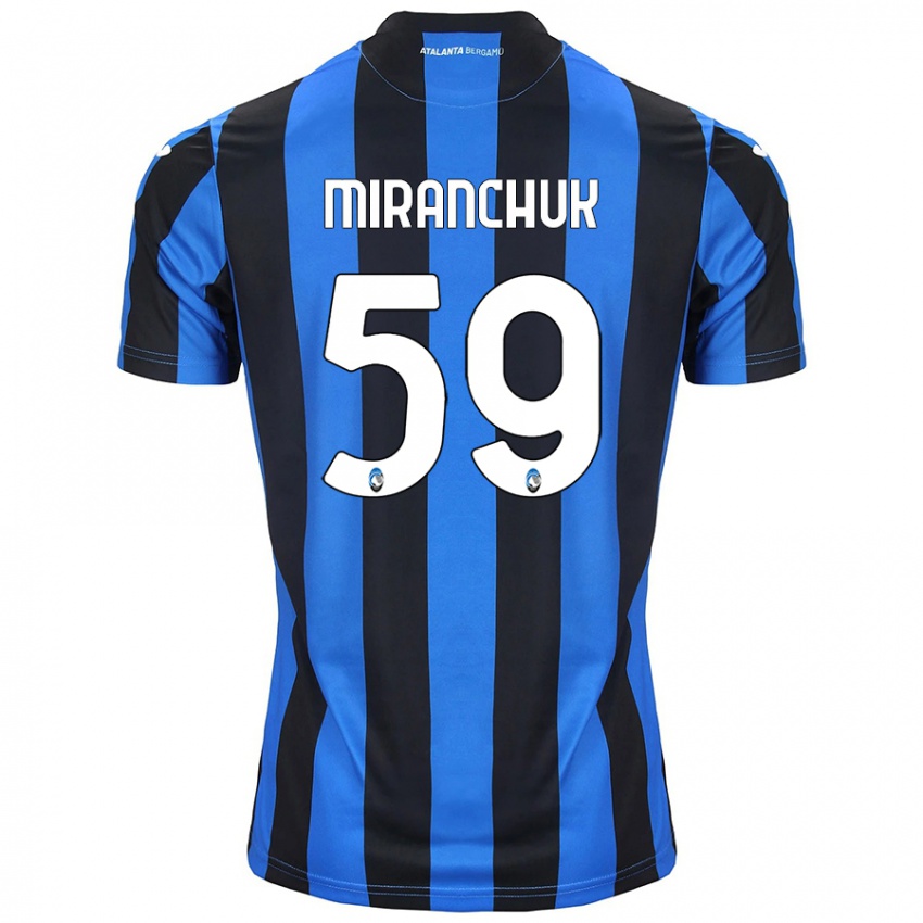 Kinder Aleksey Miranchuk #59 Blau Schwarz Heimtrikot Trikot 2024/25 T-Shirt