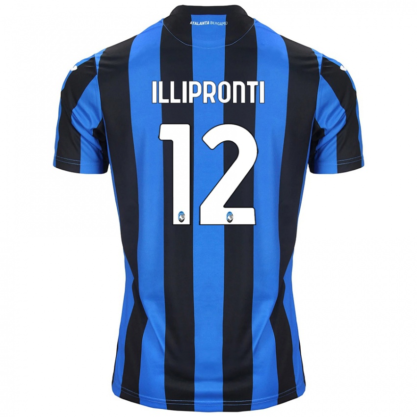 Kinder Filippo Illipronti #12 Blau Schwarz Heimtrikot Trikot 2024/25 T-Shirt