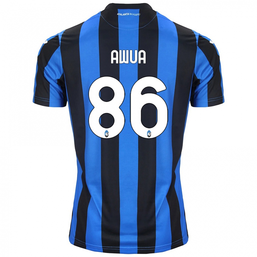 Kinder Theophilus Awua #86 Blau Schwarz Heimtrikot Trikot 2024/25 T-Shirt