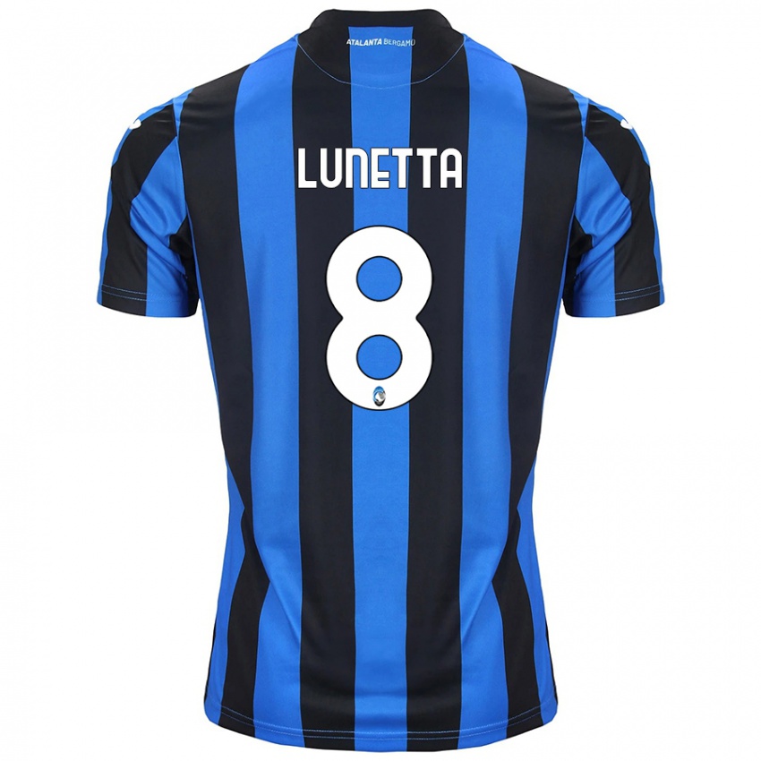 Kinder Gabriel Lunetta #8 Blau Schwarz Heimtrikot Trikot 2024/25 T-Shirt