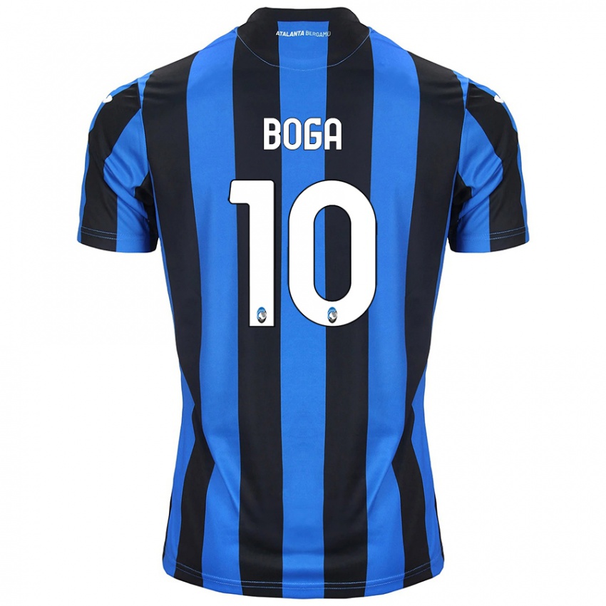 Kinder Jeremie Boga #10 Blau Schwarz Heimtrikot Trikot 2024/25 T-Shirt